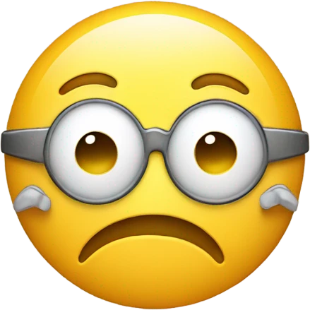 An emoji that forms two circles with its hands over its eyes emoji