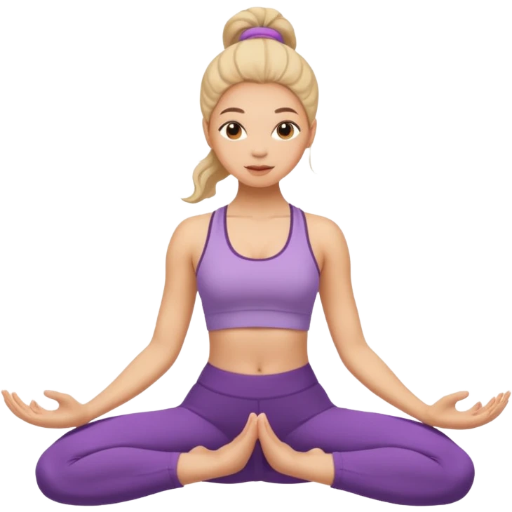 Девушка занимается йогой  emoji