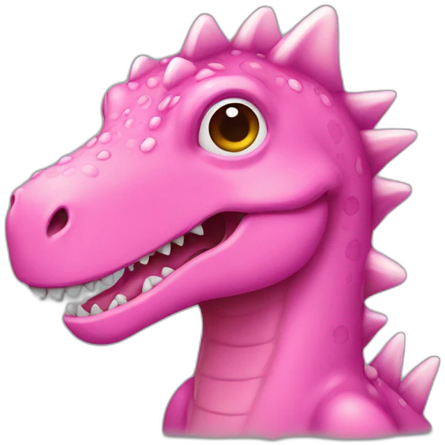 Dinosaur pink emoji