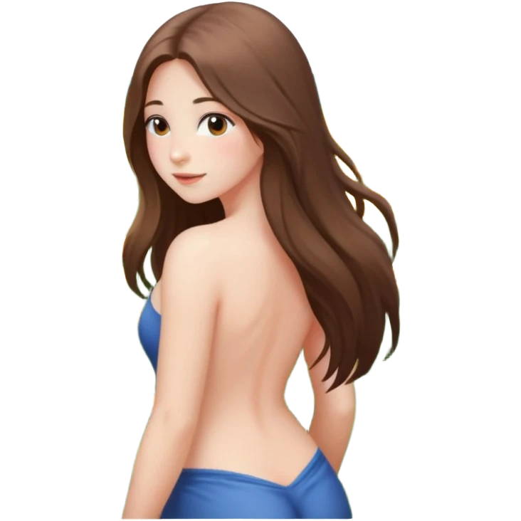 Girl without clothes back butt emoji