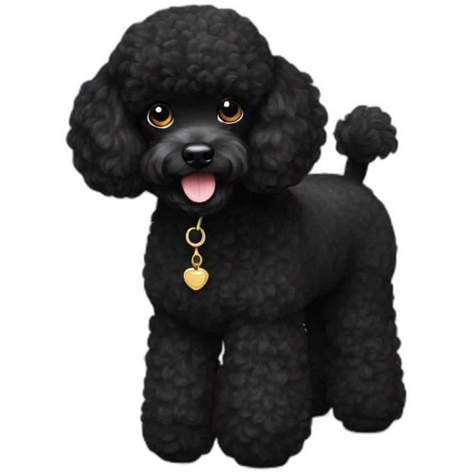 miniture black poodle emoji