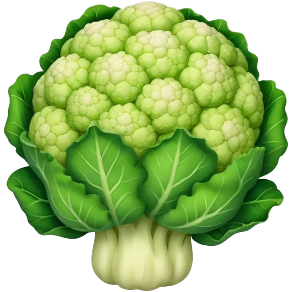 single green cauliflower emoji