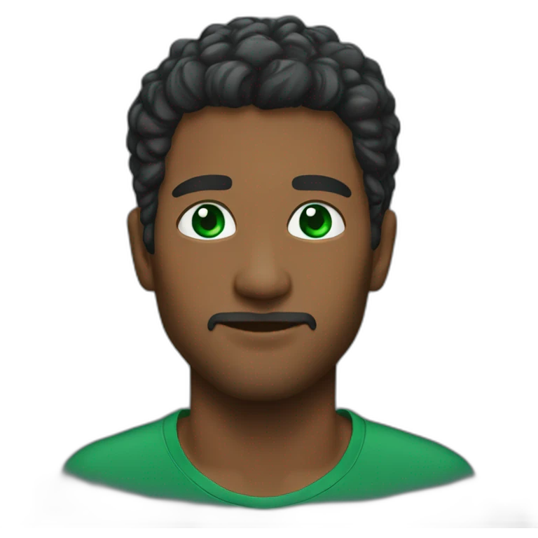 man an emerald in his eyes emoji