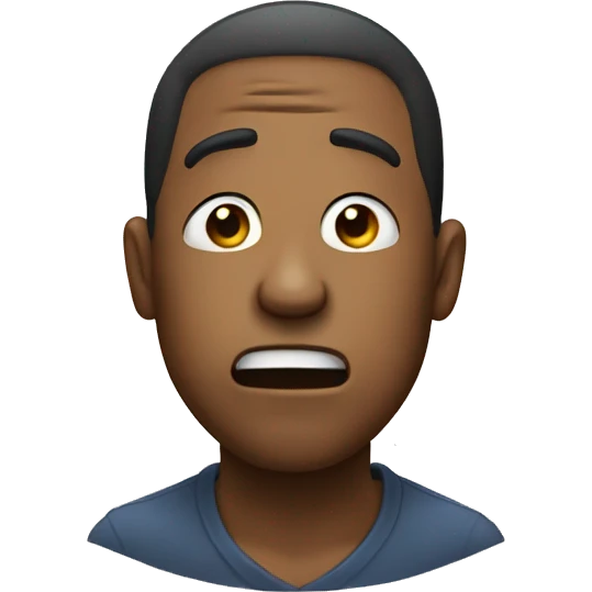 Man crying and moaning emoji