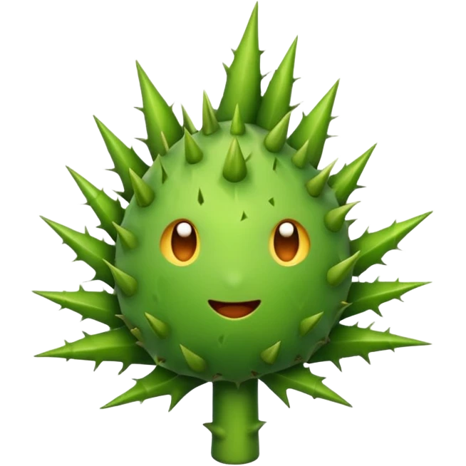 an emoji with a thorn emoji