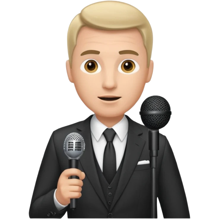 Public Speaker man with mic emoji