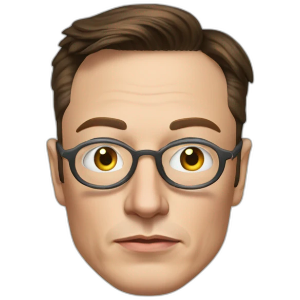Elon Musk with a monocle on his eye emoji