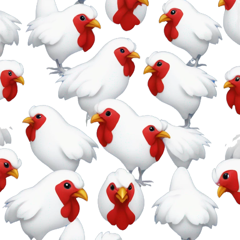 chicken flag french blue white red emoji