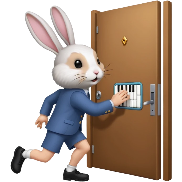 I want the alliance leader to kick me out of the alliance and close the door, so that they both look like rabbits.استیکرش با متن کیبورد باشه emoji