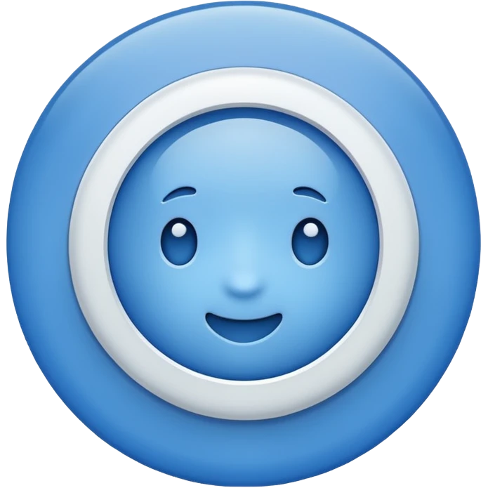 Blue circule White chek White  emoji