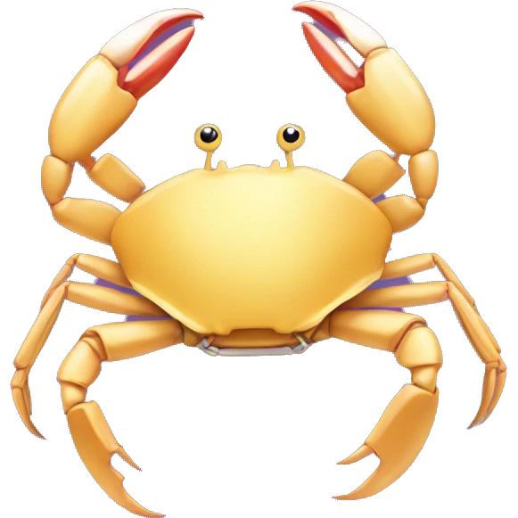 crab with butter and a paperclip emoji