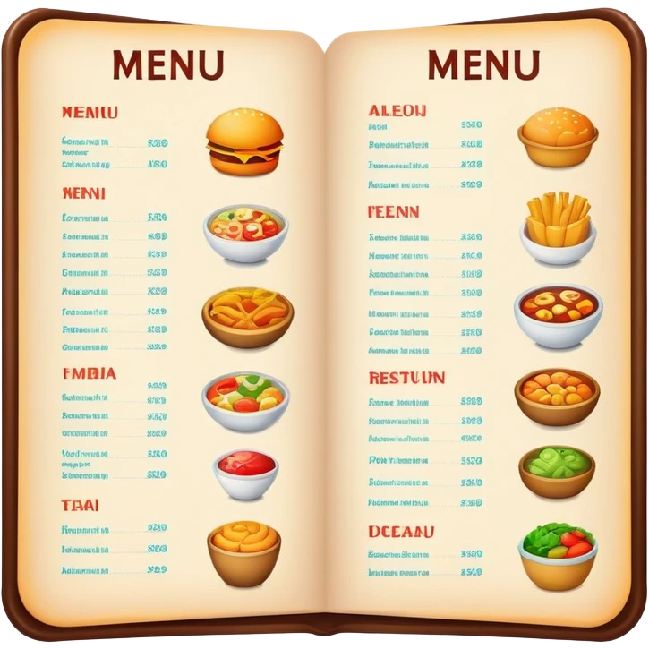 Menú de restaurante  emoji