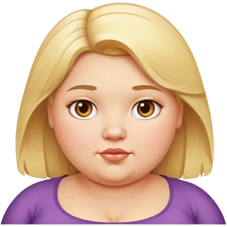 Fat blond girl emoji
