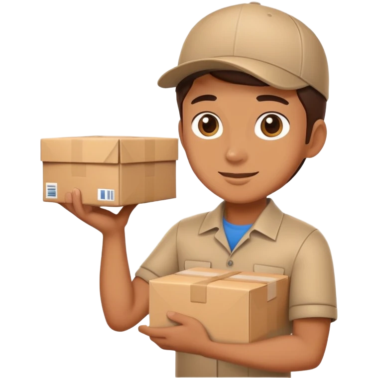 delivery person with package emoji