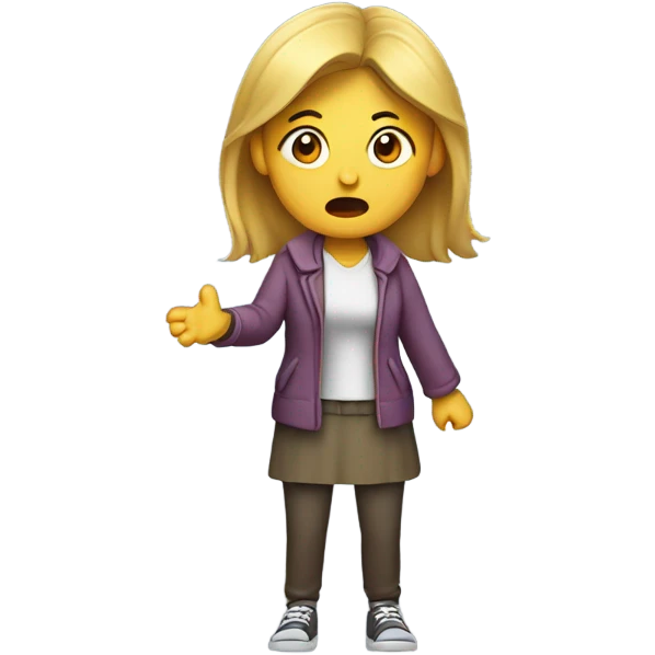 scared Woman (full-body) (hands raised)  emoji