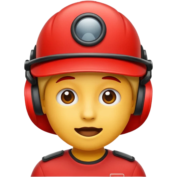 creame un emoji de amog us el rojo con vusor emoji