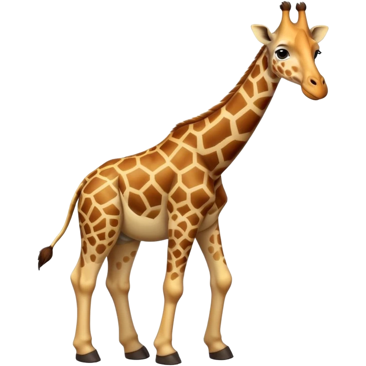 friendly anthropomorphised giraffe in jeans and t-shirt, walking upright emoji