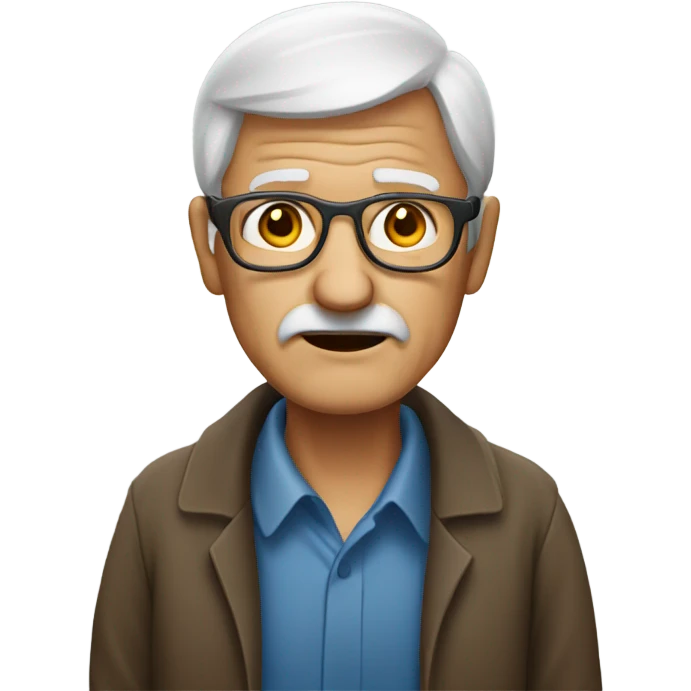 Blind old man emoji