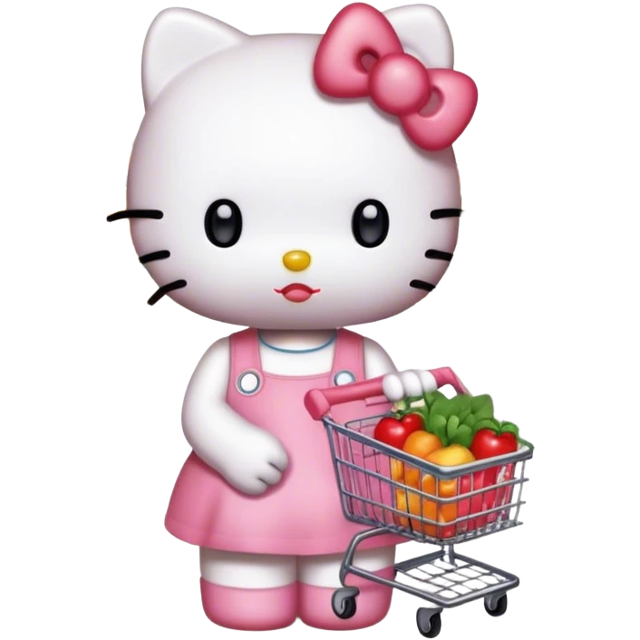 Hello Kitty went grocery shopping  emoji