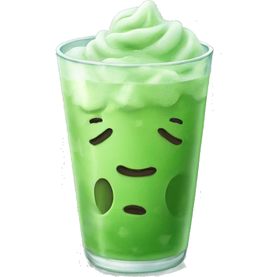 Iced matcha emoji