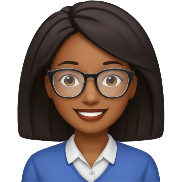 Black female teacher emoji