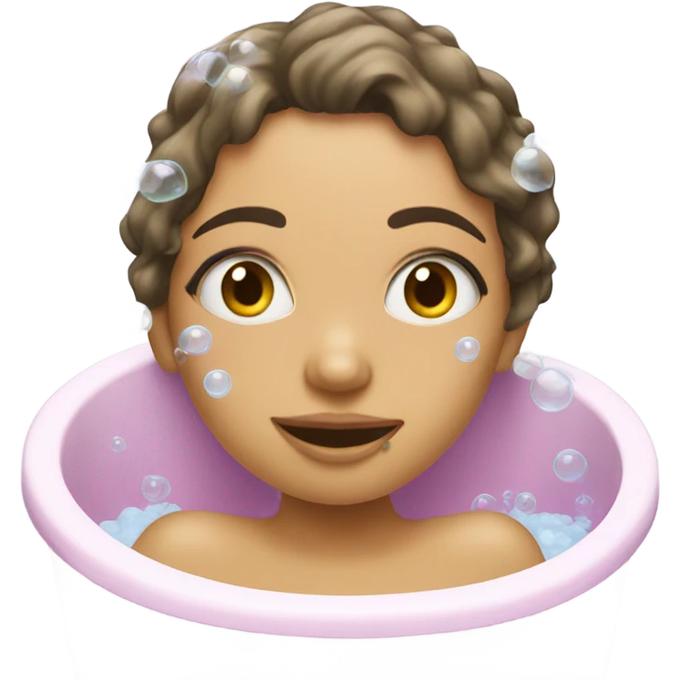 Bathtub girl covered In bubbles  emoji