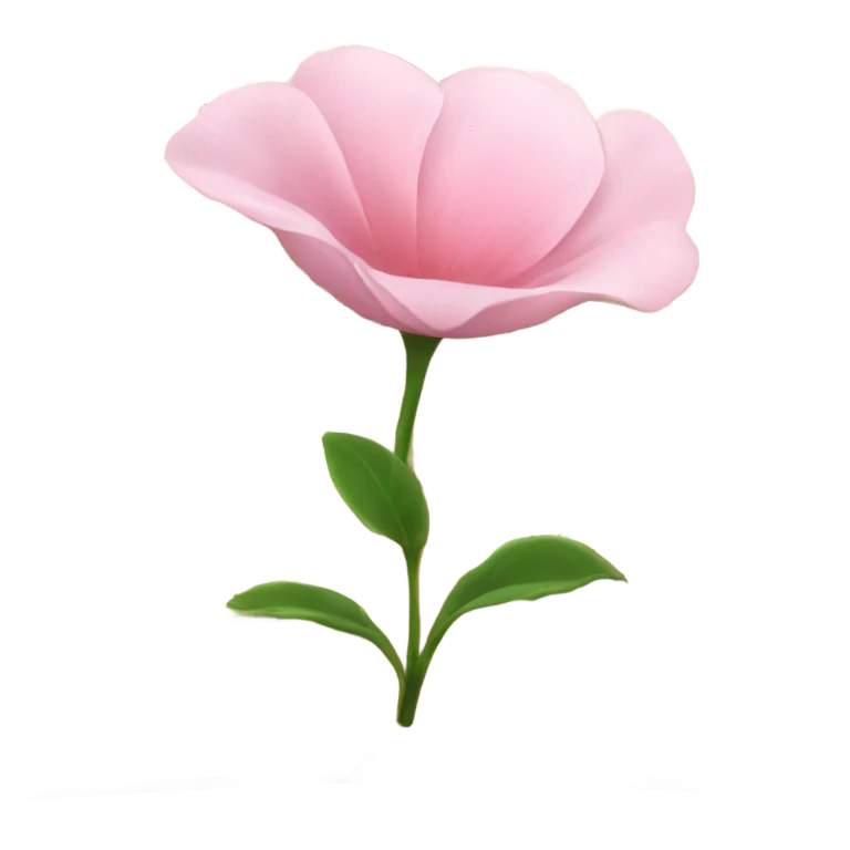 Realistic Open book with light pink flower inside emoji