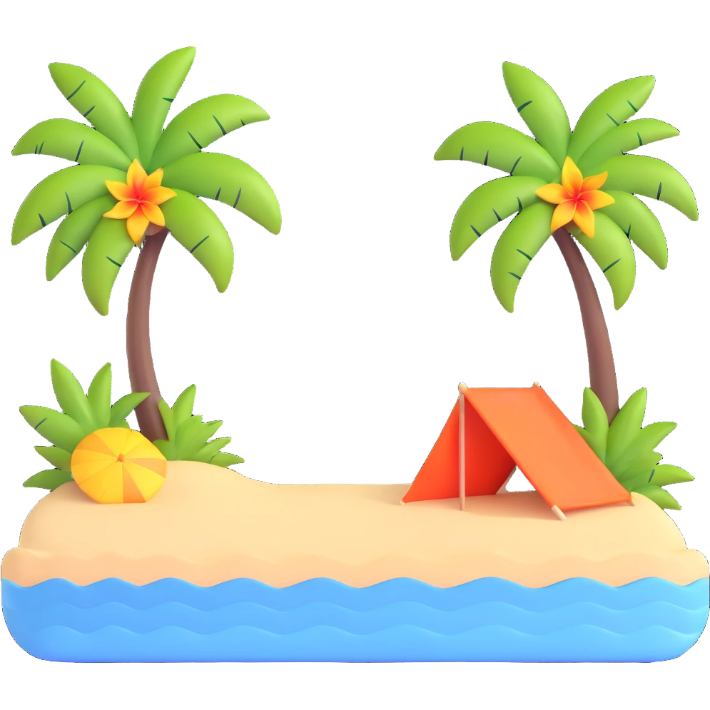 tropical beach paradise emoji