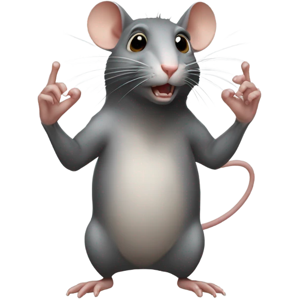 Rat with hands emoji