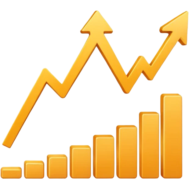 gráfico de ventas color blanco emoji