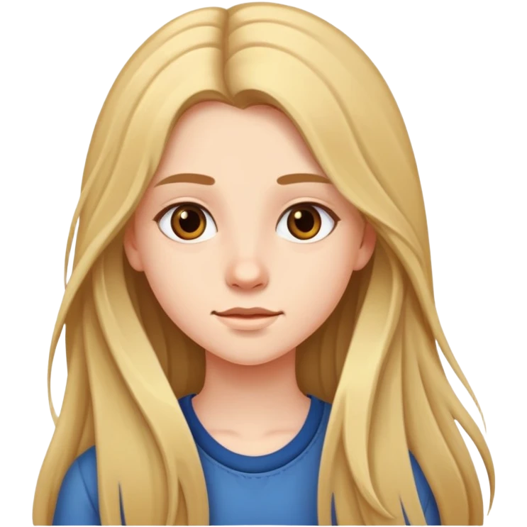 teenage girl with long hair emoji