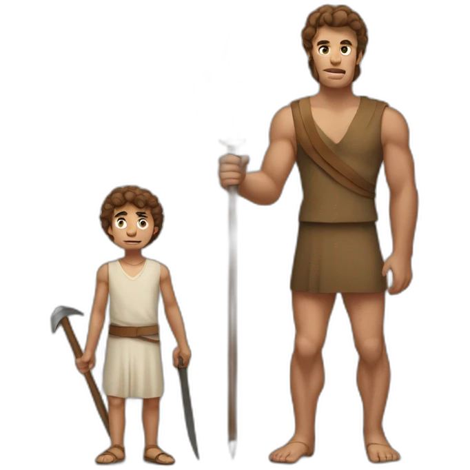 David and Goliath  emoji
