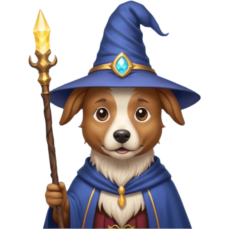 Dog wizard emoji