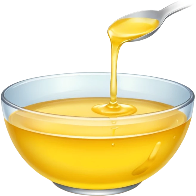 a bowl of yellow liquid, simple, clear emoji