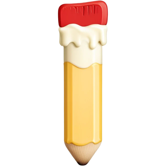 Thick matchstick with mayonnaise on red end emoji