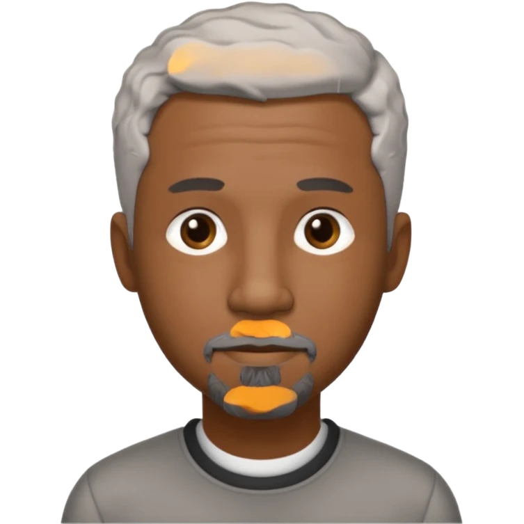 A cool debinaire black man with a very short wavy gray haired crew cut and a very short trimmed goatee beard saying goodnight. emoji
