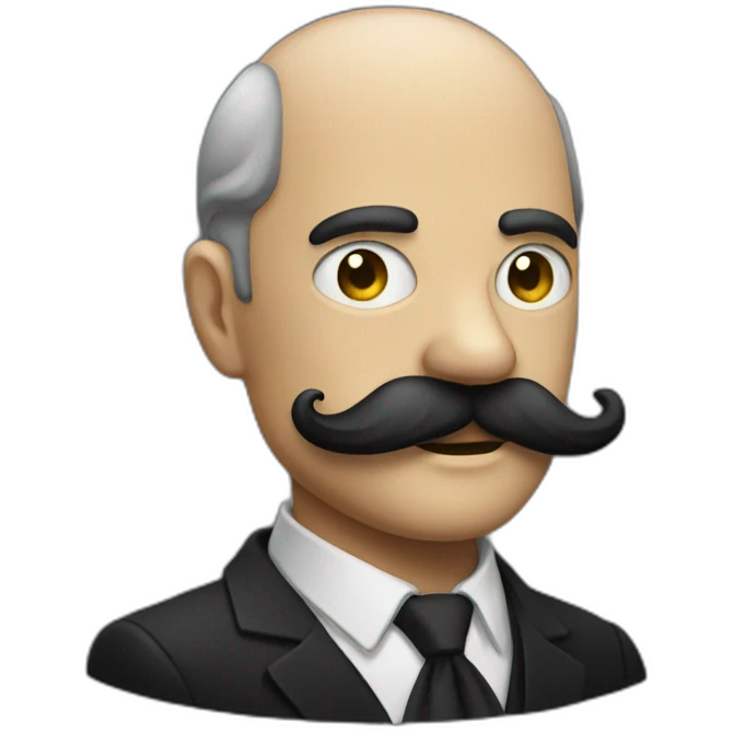 Noir moustache emoji