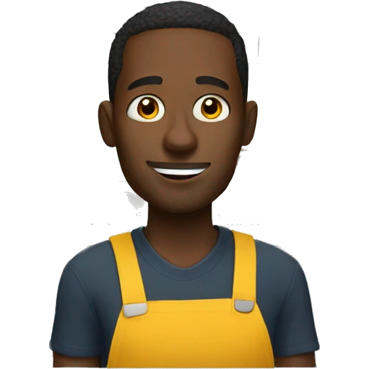 Black man workin at McDonalds emoji