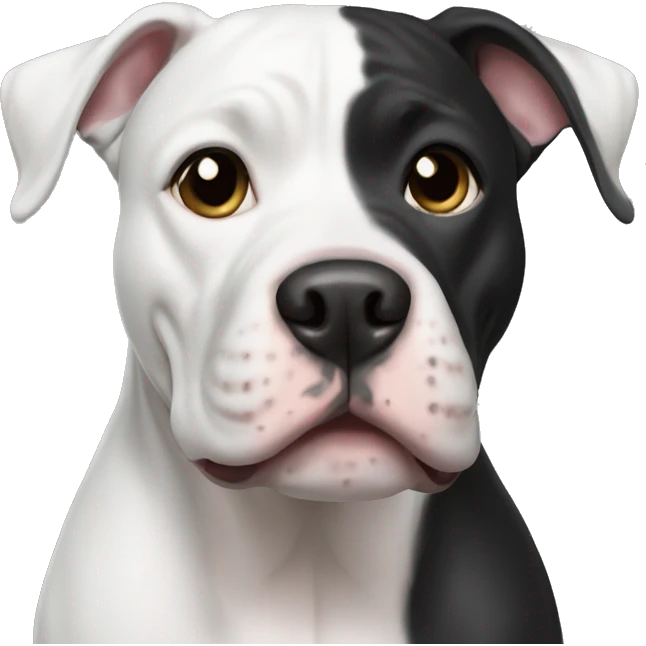 black and white pitbull emoji