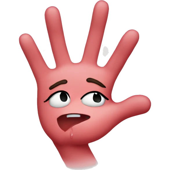 Heart hand emoji and kissy face emoji