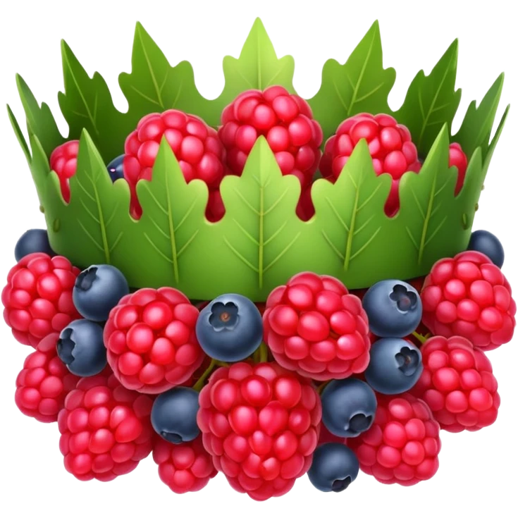 berry crown made of mixed forest fruits emoji