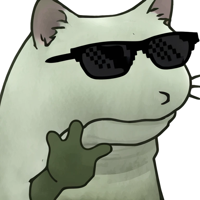 Cat with sunglasses emoji