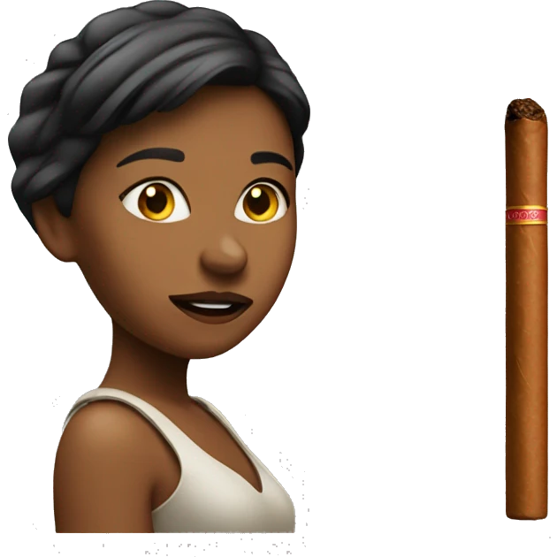 girl with cigar emoji