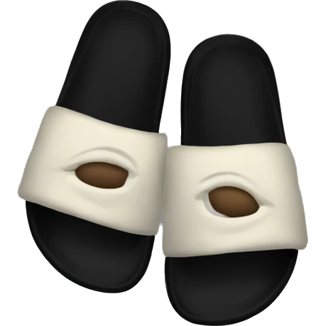 yeezy slides black emoji