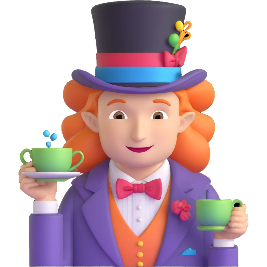 Mad Hatter character from Alice in Wonderland emoji