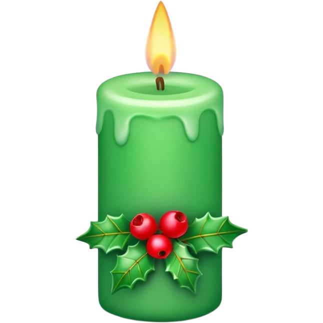 Classic Holly Candle emoji
