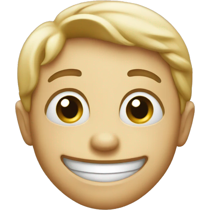 Happy face but without smile emoji