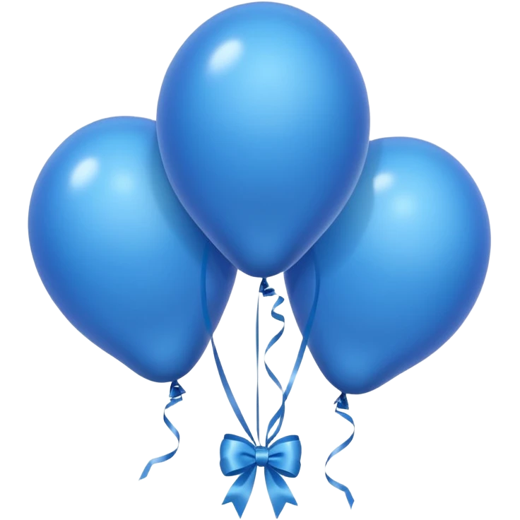 blue birthday balloons emoji