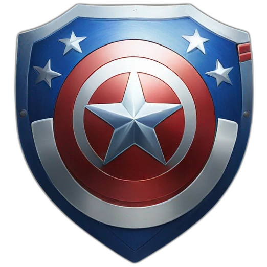 captain america type shield with the Facebook/META logo replacing the star in the middle emoji