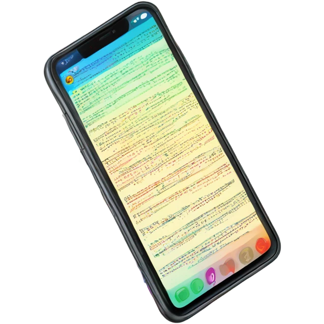notes in a phone emoji